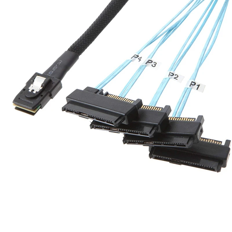 НОВЫЙ мини-SAS 36-контактный SFF-8087 к SFF-8482 SAS 29 + 15-контактный кабель передачи SATA 12 ГБПА