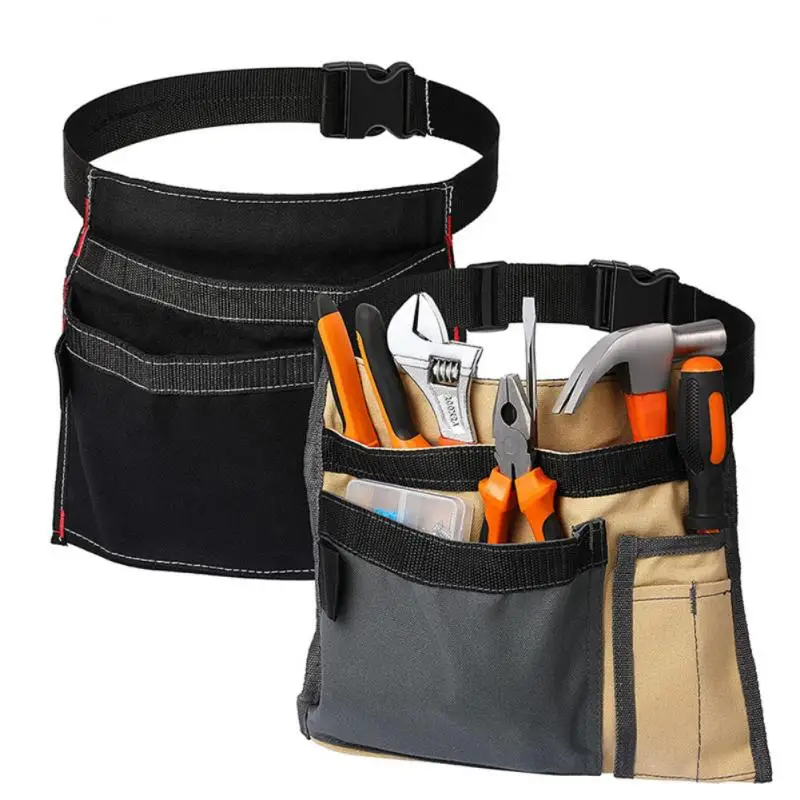 

Waist Hanging Tool Organizer Bag Wear-resistant Canvas Adjustable Woodworker Carrying Bag Outdoor Plumber Tool Storage Bag