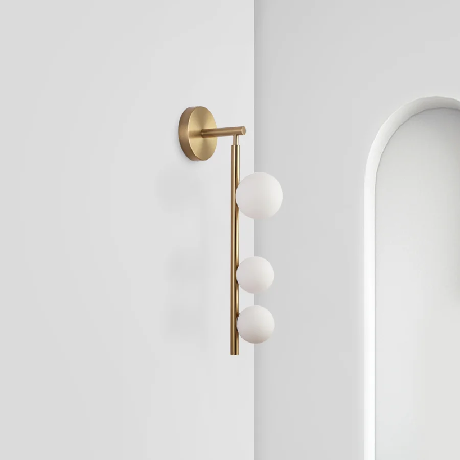 

Nordic wall lamp luxury minimalist glass ball wall light for Corridor Background gold Black Metal Decorative wall mounted lights