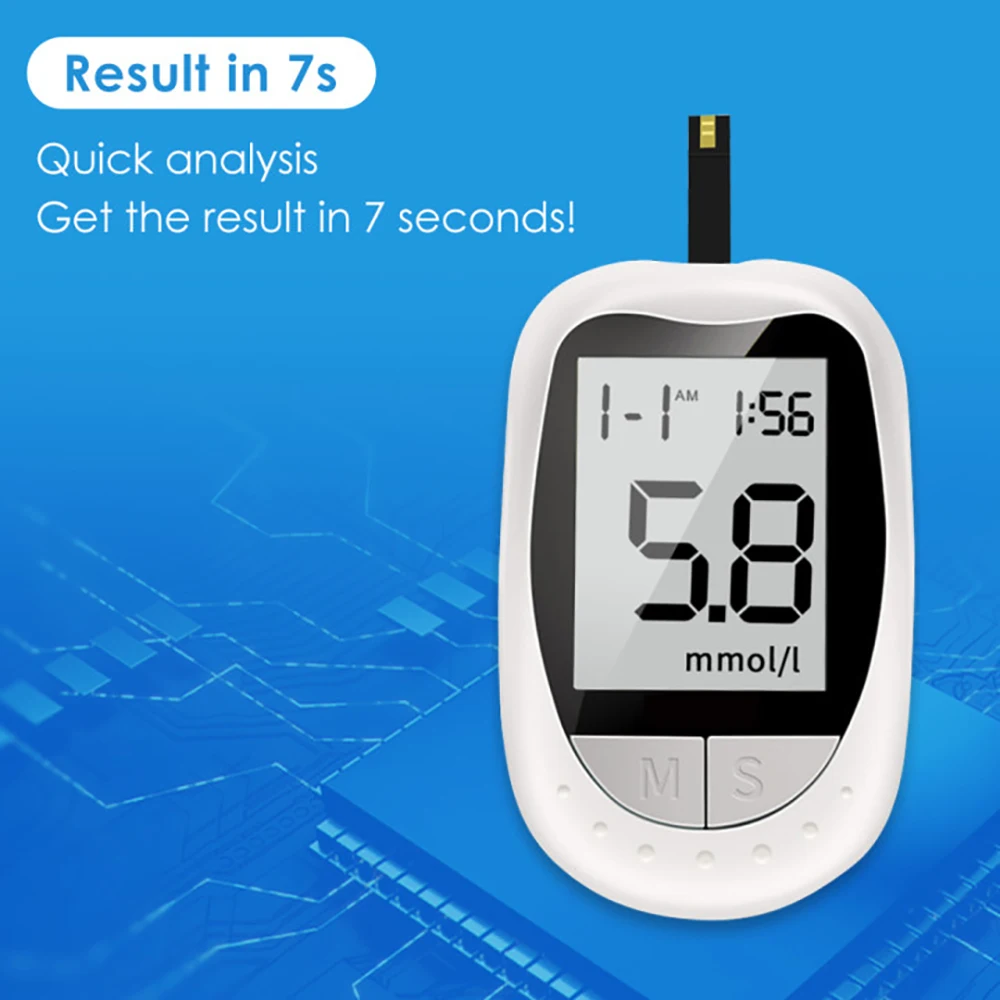 

ELERA Blood Glucose Meter Glucometer Kit Code Free Diabetes Test 50/100pcs Strips With Lancets Medical Blood Sugar mg/mmol**