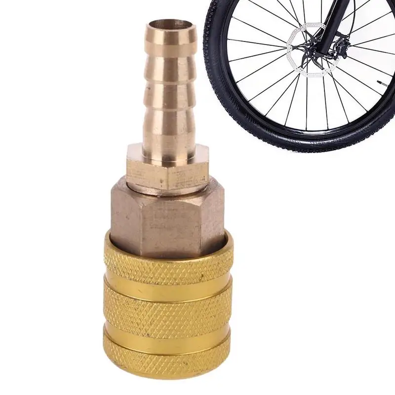 

8mm Solid Brass Car Tire Air Chuck Pump Nozzle Clamp Quick Connect Inflation Connector Nozzle Air Chuck Inflator Pump Adapter