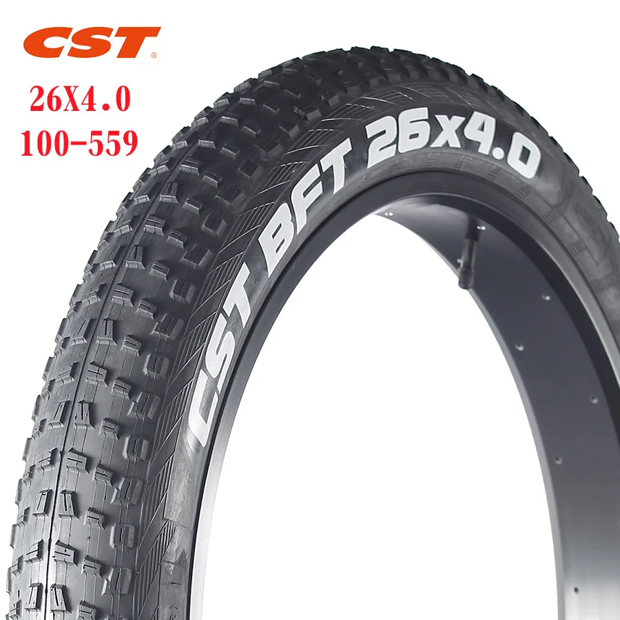 CST-neumático antideslizante para bicicleta eléctrica, llanta ancha de 26 pulgadas para bicicleta de montaña, con tubo, 26x4,0, 100-559