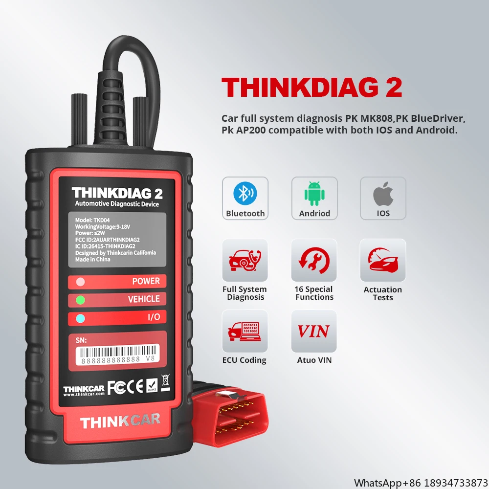 Новая версия THINKDIAG 2 все программное обеспечение 1 год бесплатно Easydiag ECU авто OBD
