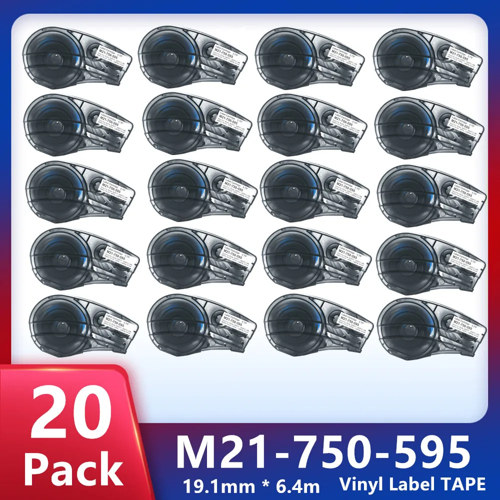 20PK запасная деталь виниловая фреза для Brady принтер IDPAL черный на белом 19 1 мм * 6 4 м