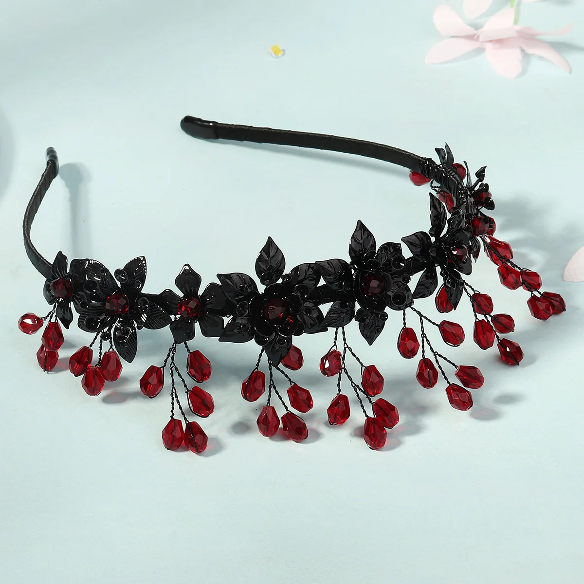 Новинка Хэллоуин Черная Металлическая корона Miallo с кристаллами украшенная