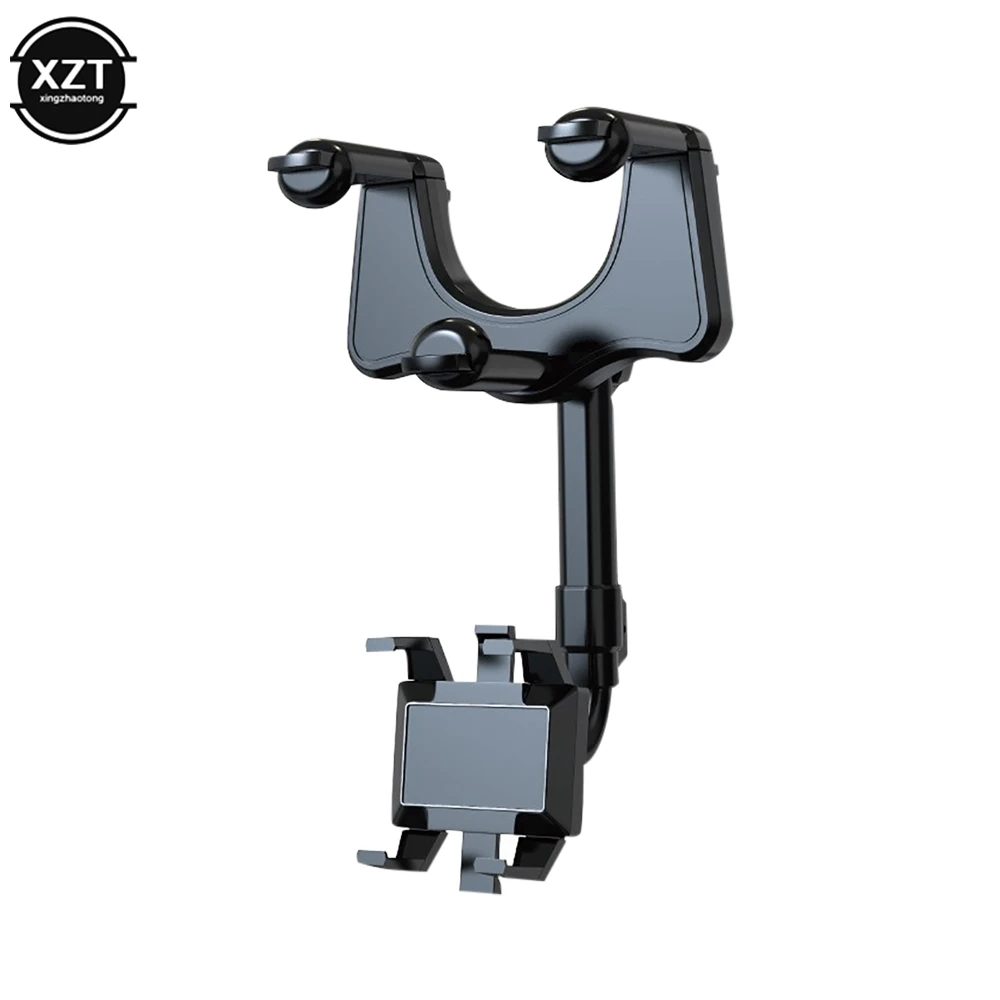 

360° Car Rearview Mirror Mount Universal Vehicle Mount Phone GPS Bracket Rotating Adjustable Telescopic Holder Driving Recorder
