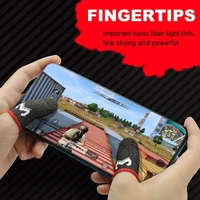 2pcs fiber finger gloves for pubg mobile games breathable game controller screen touching sweat proof non scratch thumb cover