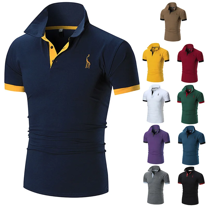 

Embroidery 35% Cotton Polo Shirts for Men Casual Solid Color Slim Fit Mens Polos New Summer Fashion Brand Men Clothing