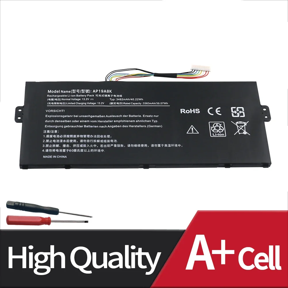 Фото Новый аккумулятор для ноутбука AP19A8K для Acer Chromebook Spin 311 CP311-1H CP311-1HN 2HN Spin 511 R752T R752TN серии 3ICP5/58/72 11,55 В №2