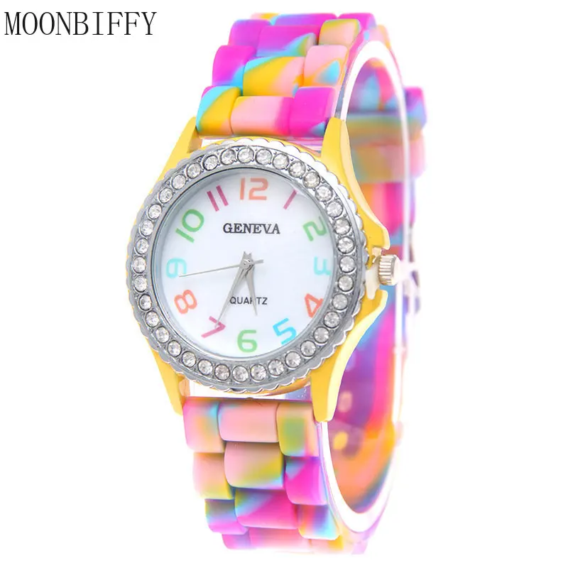 Fashion Women Watches Luxury Camouflage Diamond Quartz Watch