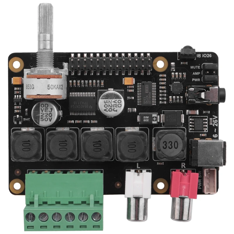 For Raspberry Pi 4, X400 V3.0 Audio Expansion Board+Metal Case/Enclosure + Power Switch + Embedded Heatsink