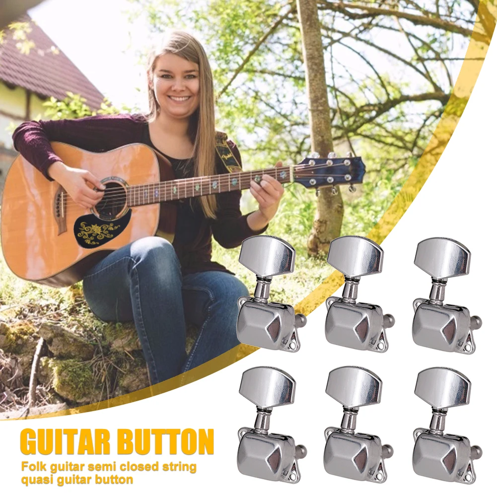 

Guitar Tuning Pegs Tuner Machine Heads for Acoustic Electric Guitar Parts Machine Heads Tuners Keys Parts 6pcs