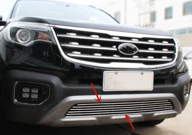 

For Kia Sportage R 2018-2019 High-quality aluminum alloy front bumper grille Front grille trim frame decoration car accessories