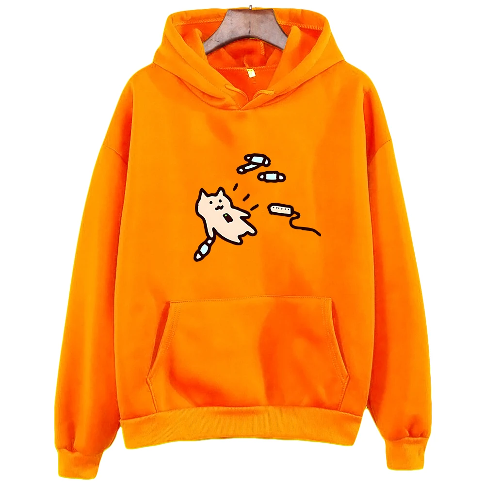 

Meme Everyday One Cat Nyan=Meow Anime Hoodie Girls Kawaii/Cute Cartoon Manga Graphic Sweatshirt Sense of Design Children Casual