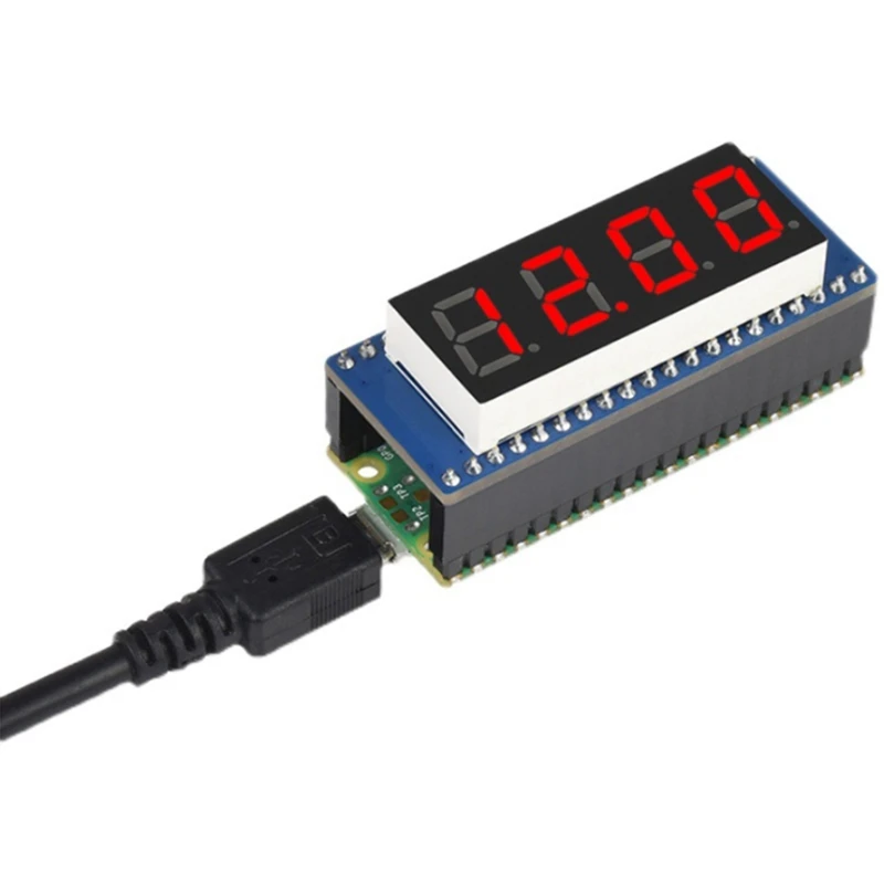 4-значный 8-сегментный модуль дисплея для Raspberry Pi Pico встроенный драйвер 74HC595