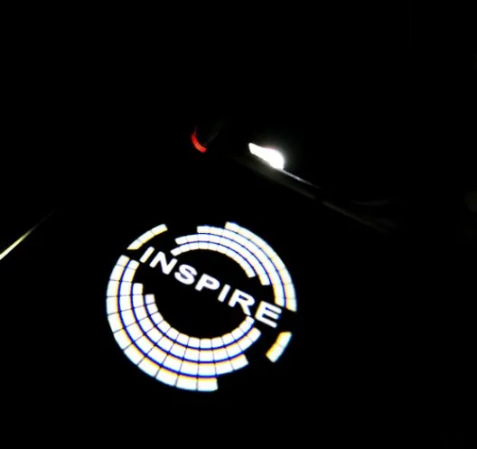 

2 шт. для 2017-2022 INSPIRE HD не выцветает автомобиль светодиодный дверной логотип предупреждающий световой прожектор Призрак Тень Свет приветстве...