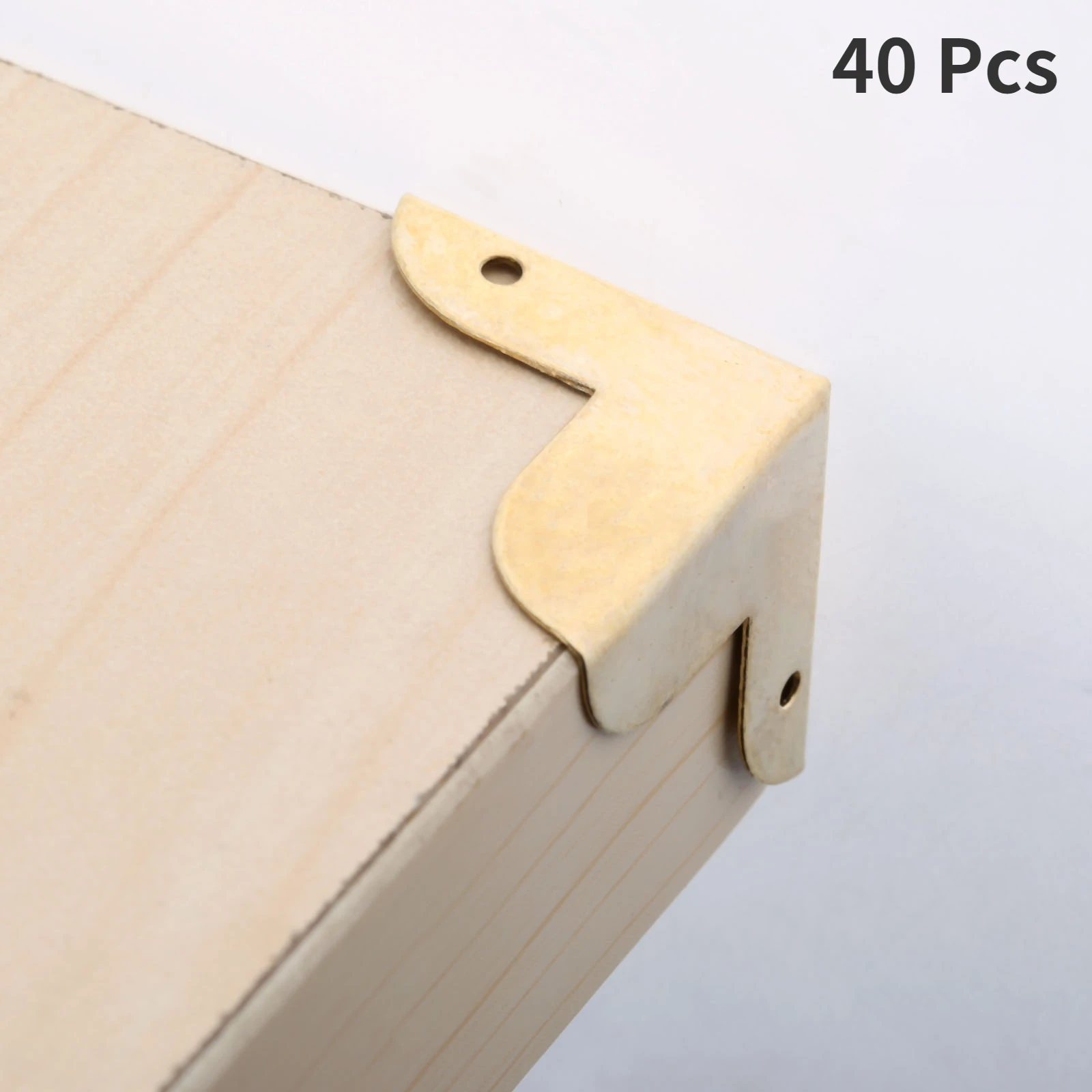 

40 Pcs Antique Brass Jewelry Wine Gift Box Wooden Case Chest Edge Cover Corner Protector Guard with Screws Furniture Fittings