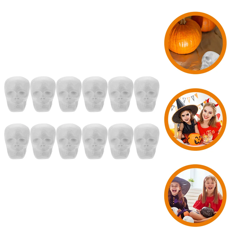 

12pcs Halloween Foam Head Skulls Hanging Ornament Party Decor Halloween DIY Pendants