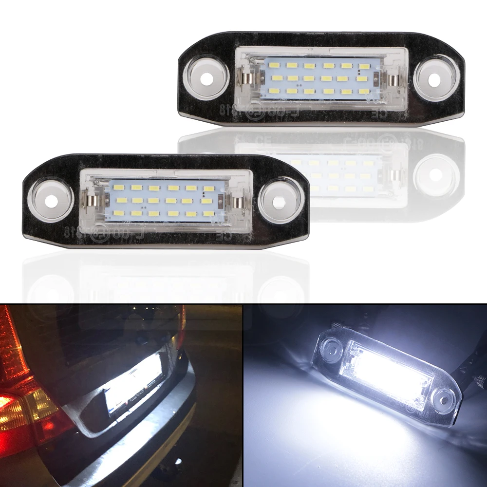 

Car-Styling 12V 2 Pcs Car License Plate Number Lights LED Canbus Error Free For Volvo S80 XC90 S40 V60 XC60 S60 C70 V50 XC70 V70