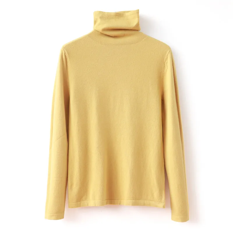 

Женский свитер, новая осенне-зимняя блузка с длинными рукавами и узким низом, свитер с высоким воротником