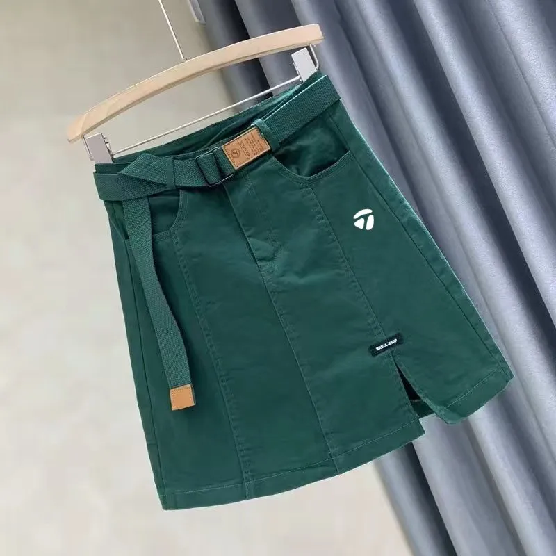 Women Golf Short skirt High Fanny pack hip dress golf A-line skirt Summer Safety pants ladies fashion Wide-leg golf pants skirts