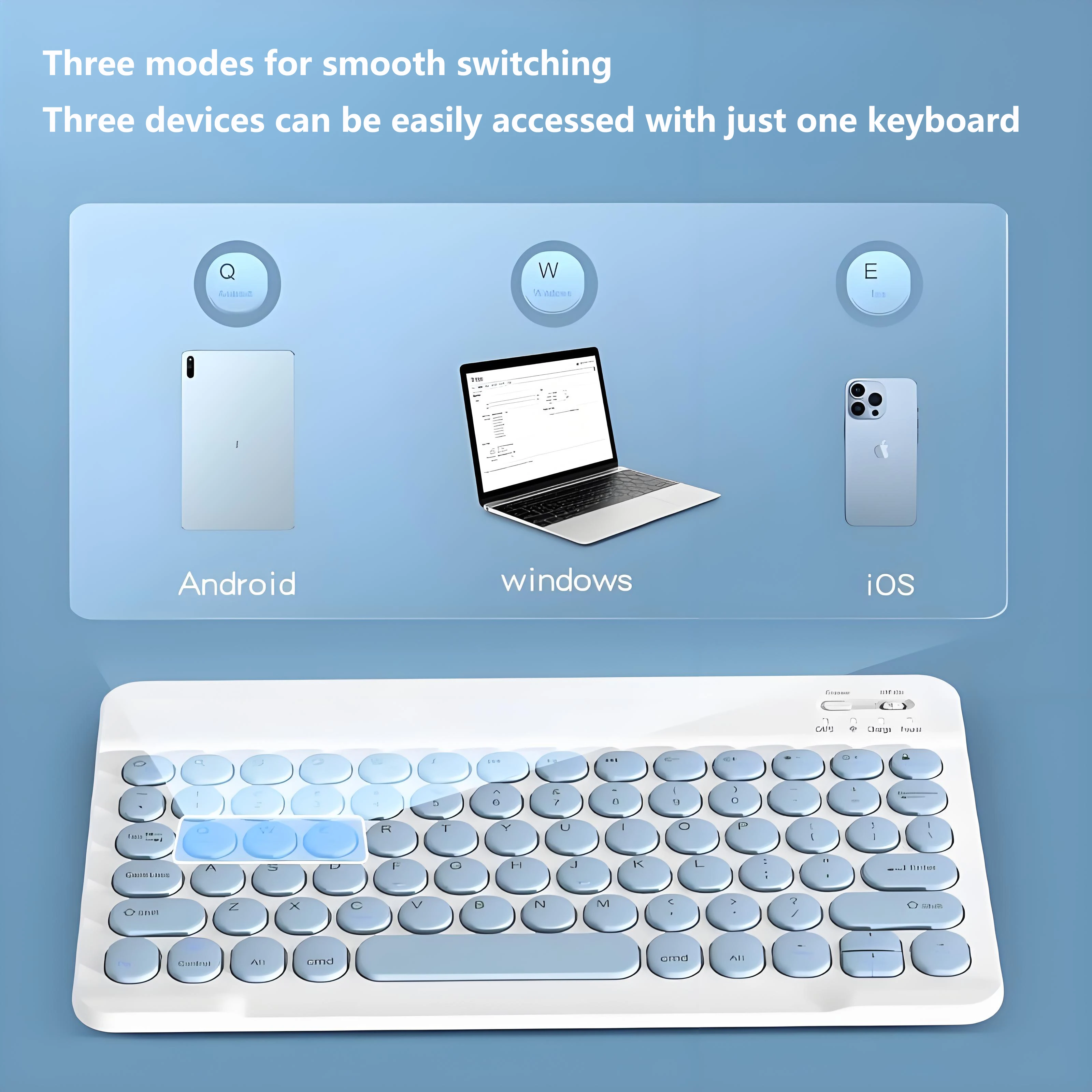 Фото Беспроводная Bluetooth-клавиатура для iPad 11-го поколения, 2025, 11 дюймов, A16 Air11, Air13, M3, клавиатура для планшета для IOS, Android, аксессуары для Windows №3