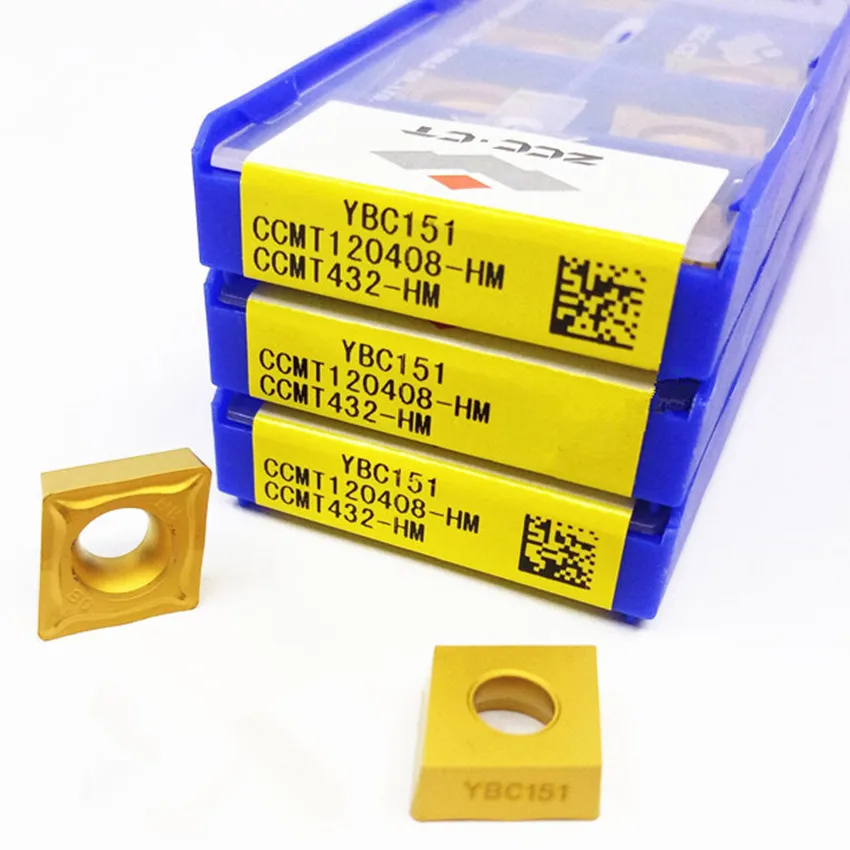 CCMT120404-HM YBC151/CCMT120408-HM YBC151/CCMT120404-AHF YBG205 CCMT431 CCMT432 ZCC.CT CNC carbide turning inserts 10pcs/box