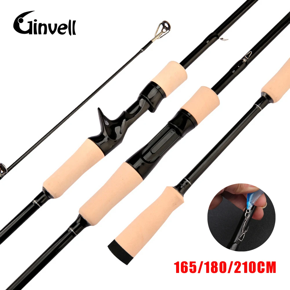 

Portable Fishing Rod 1.65m/1.8m/2.1m Carbon Spinning Casting Rod Ceramic Guide 2 Piece Carp Fishing Freshwater Saltwater Tackle
