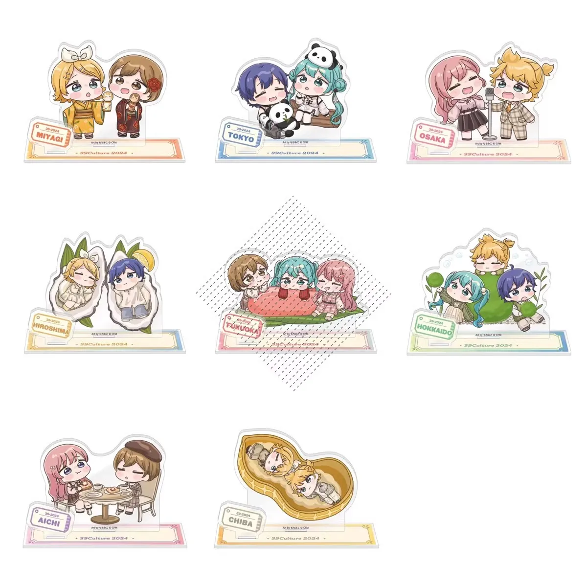 Кагамин Рин Лен Аниме фигурки стоячие модели Хатсуне Мику Кайто Мейко лука