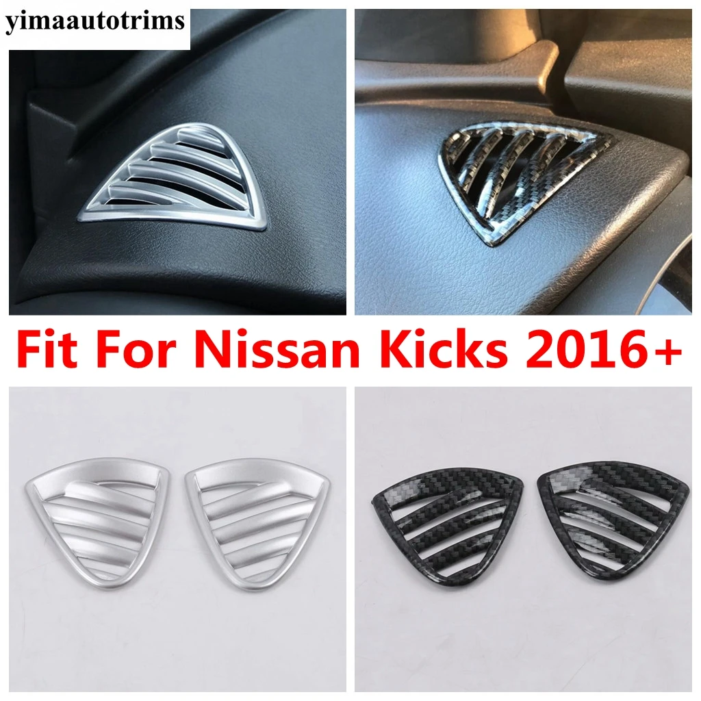 

Front Dashboard Air Conditioning Outlet Vent Decoration Cover Trim For Nissan Kicks 2016 - 2021 Carbon Fiber / Matte Accessories