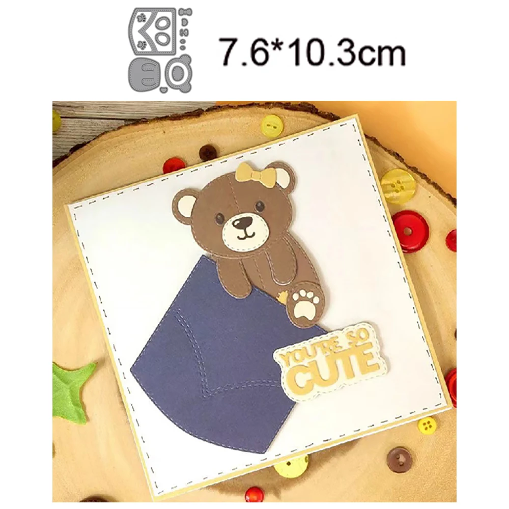 

Lovely Bear 2022 New Design Metal Cutting Dies Decoration Scrapbooking Paper Craft Knife Blade Punch Stencils Art Embossing