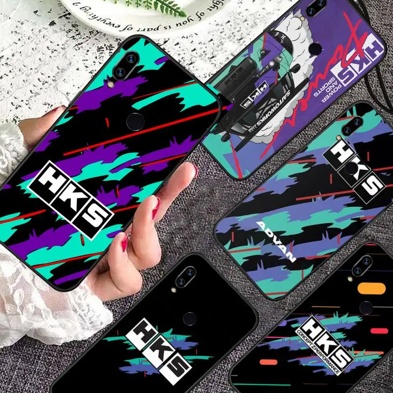 

Sports Car HKS JDM Accessories pattern Phone Case For Xiaomi Redmi note 7 8 9 11 i t s 10 A poco f3 x3 pro lite funda shell