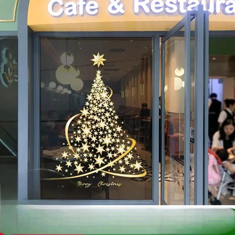 

Новогодние наклейки на окна Рождественская елка