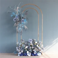 outdoor wedding iron double arch flower fabric sash display rack door frame birthday party backdrops welcome sign balloons stand