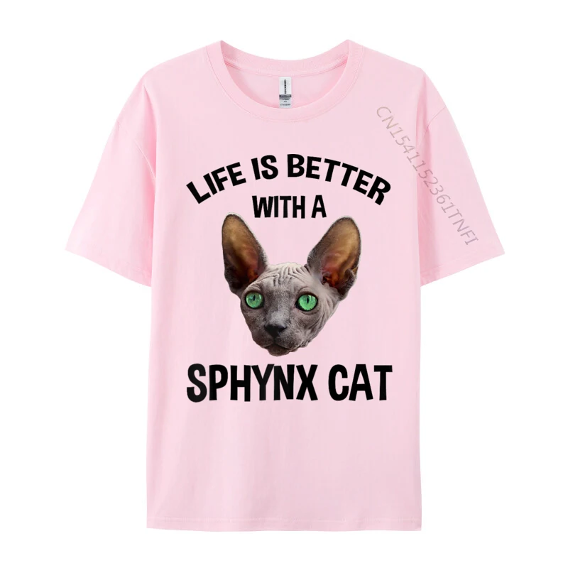 Life Is Better With A Sphynx Cat Raglan Baseball Designer Casual Normal T Shirt Cotton Fabric Male Tops Shirts Tees