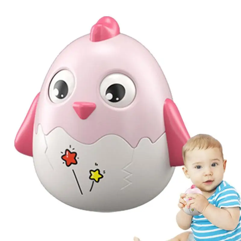 

Wobbler Toy Wobbler Toy With Built-In Bell Early Education Rattle Movable Eyes Wobbly Smooth And Round Chicken Musical Wobbler