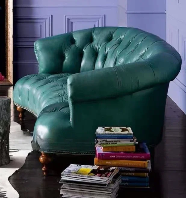 Диван американская мебель маленькая квартира гостиная тканевая пряжка