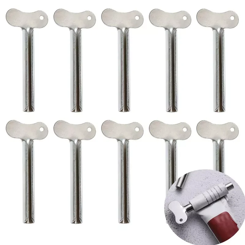 

Accessories 3Pcs Metal Toothpaste Squeezer Stainless Steel Tube Squeezer Key Roller Tube Creams Paint Squeezer Tool
