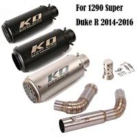 motorcycle exhaust muffler pipe mid connect link stainless steel slip on db killer modified for 1290 super duke r 2014 2016