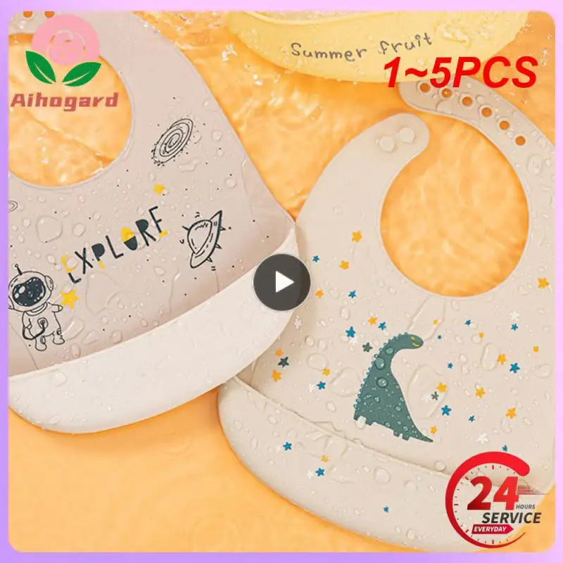 

1-5 шт., Силиконовые Слюнявчики для новорожденных