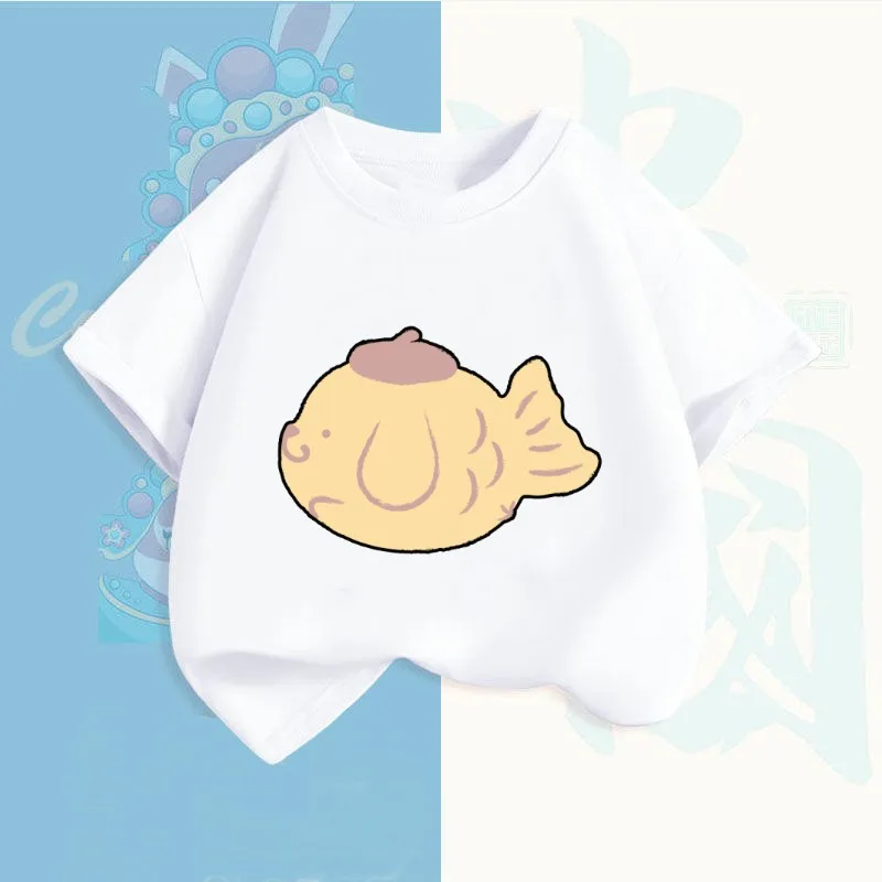 

Summer Kuromi Cinnamoroll Melody Children T-Shirt Sanrio Anime Cartoons Casual Clothes Girl Boy Short Sleeve Tops Kawaii Gift