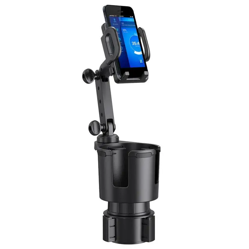 

Автомобильный держатель для стакана 2 в 1, автомобильный держатель для стакана с креплением для мобильного телефона, регулируемое основание с вращением на 360 градусов, универсальный