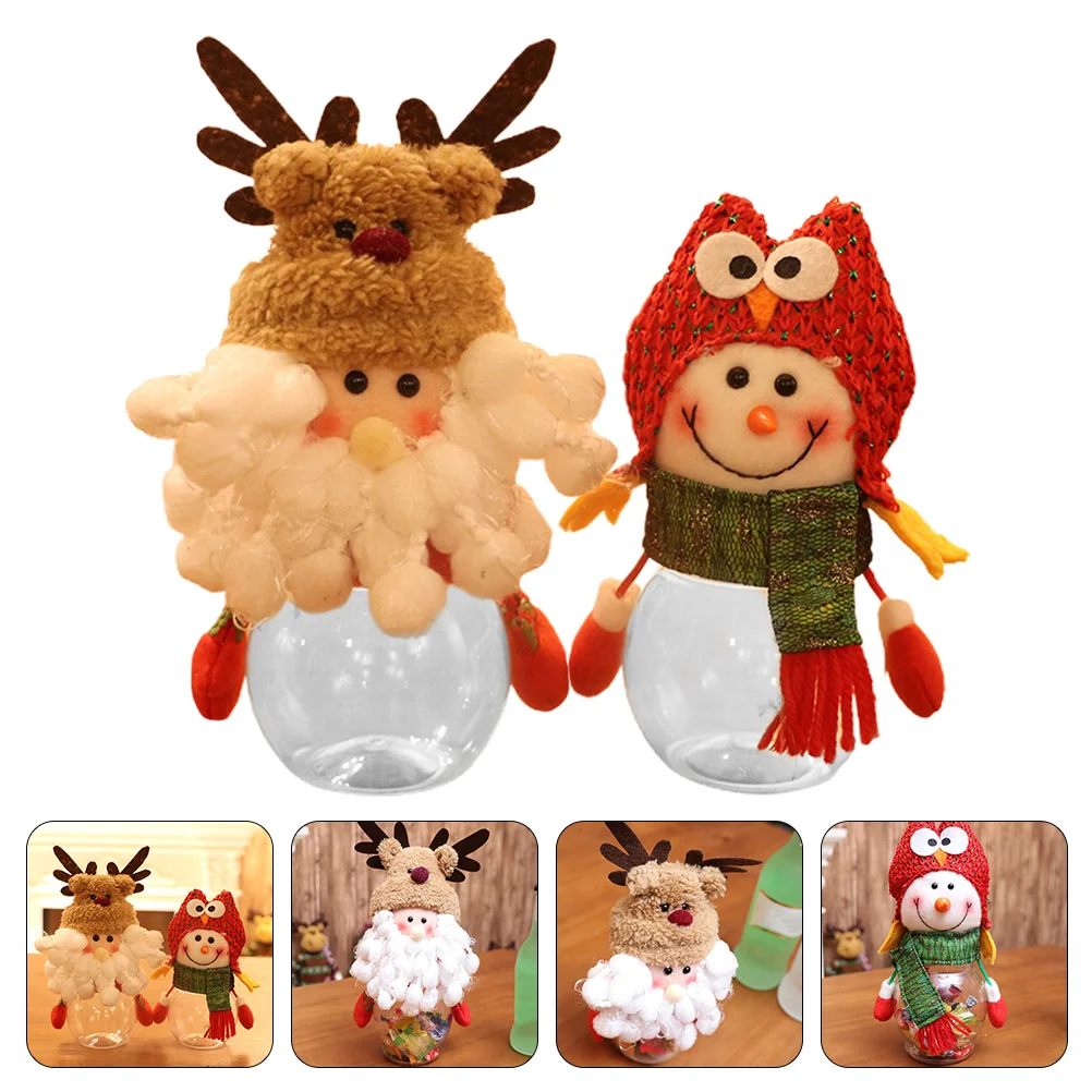 

Box Candy Christmas Storage Bottle Jar Gift Favor Caseboxes Snowman Partyclause Holiday Nut Biscuits Containers Nuts