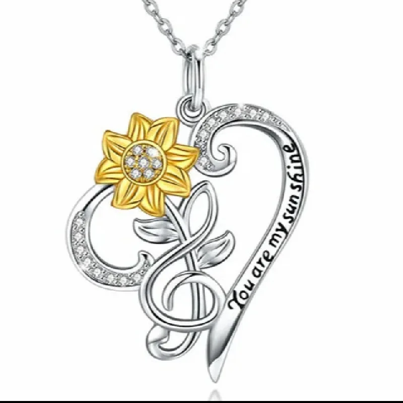 

you are my sun shine Pendant Necklace for Women Statement Girlfriend Love Necklace Couple Valentine's Day Trendy Jewelry Gift
