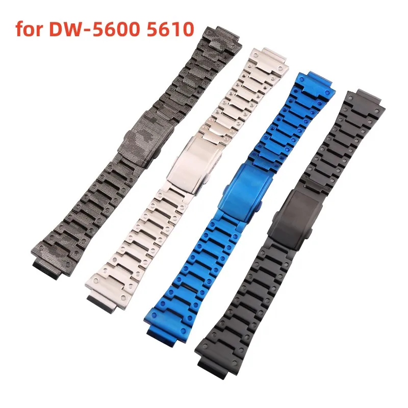 Watch accessories for Casio DW5600 5610 Stainless steel watch strap Unisex Outdoor sports strap