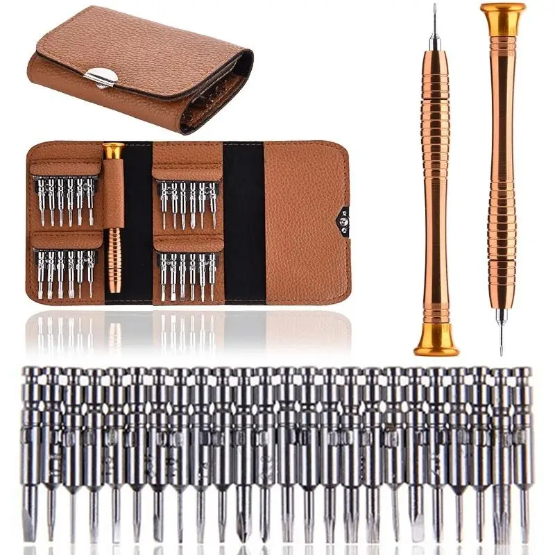 

Multifunctional Mini Precision Screwdriver Set 25 in 1 Screwdriver Opening Repair Tool Kit for iPhone Camera Watch Tablet