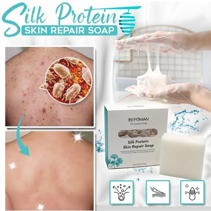 Мыло для ванны из натурального шелка и овечьего молока нежного эффективного