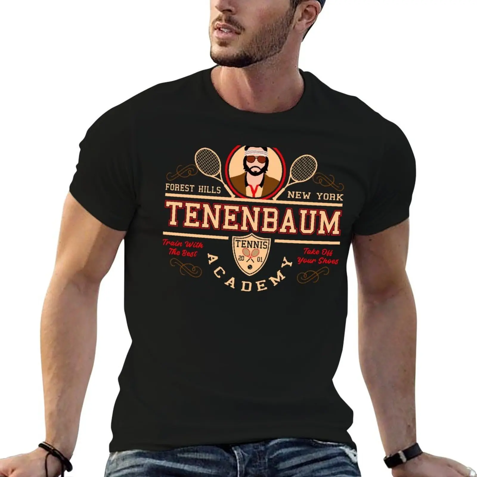 Фото Футболка Tenenbaum Tennis Academy с художественным принтом, повседневный топ с принтом №1