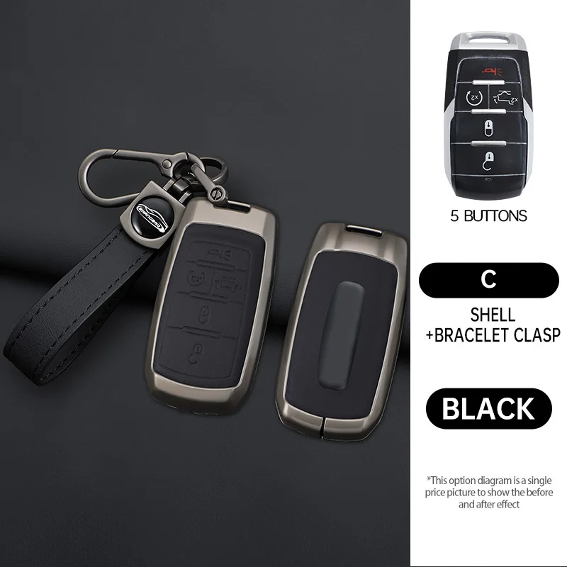 

Чехол из цинкового сплава с дистанционным управлением для автомобиля, защитный чехол для Dodge Ram 1500 Rebel 5500 2500 3500 2019 2020, автоаксессуары