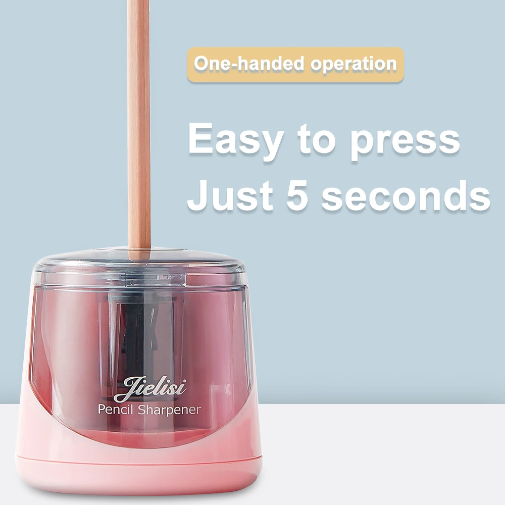 

Миниатюрная электрическая точилка для карандашей, портативная Милая точилка для карандашей, работает от батарейки, быстрая заточка для цветных карандашей 6,5-8 мм